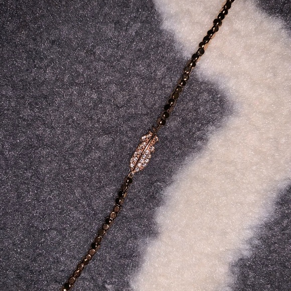 Fossil Stainless Steel Feather Bracelet - Rose Gold - Picture 2 of 3